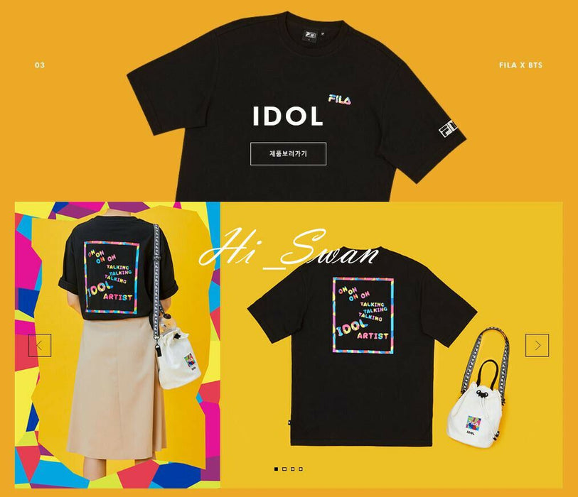 [BTS]- BTS X FILA LOVE YOURSELF Collection IDOL T-Shirts Official Goods