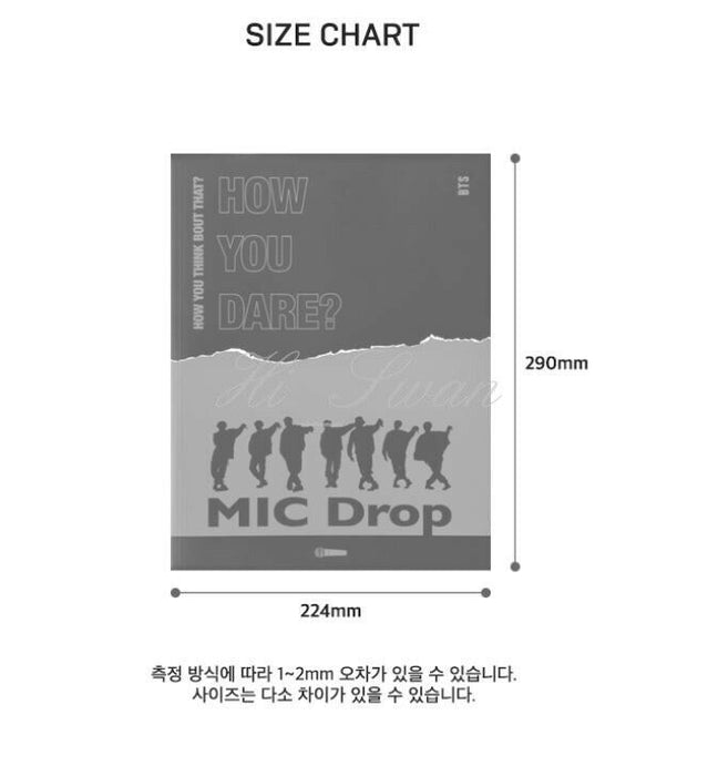 [BTS] - BTS MIC DROP MAGAZINE NOTE 290 x 224mm OFFICIAL GOODS