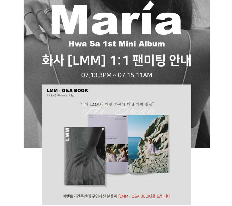 [MAMAMOO] - HWA SA LMM Q&A BOOK Maria EXPEDITE SHIPPING