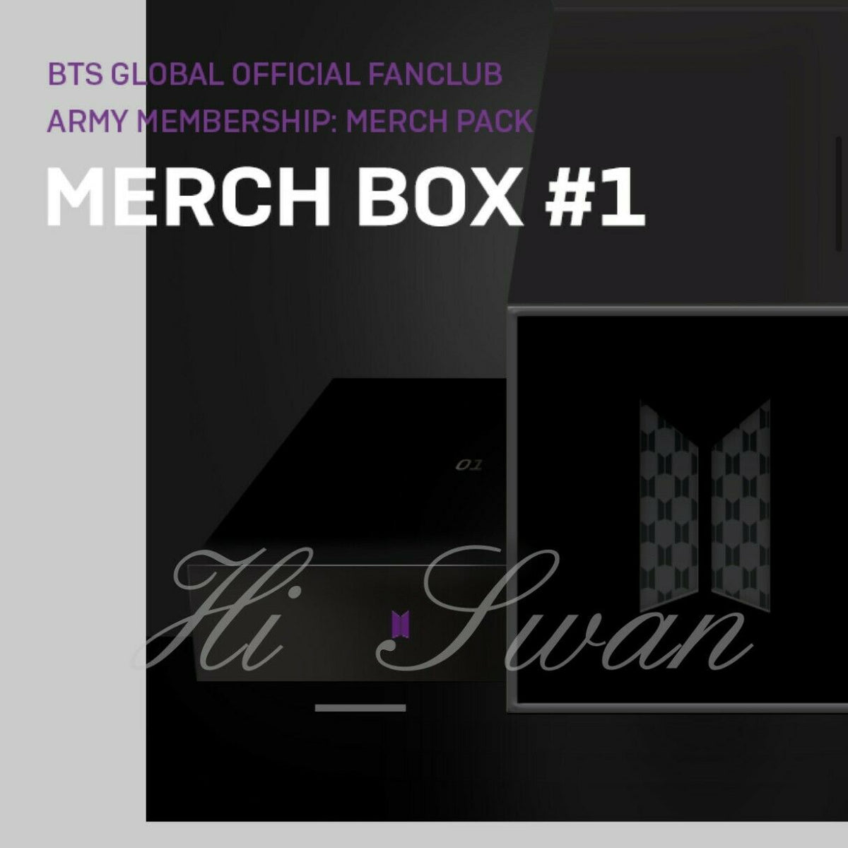 [BTS]- BTS GLOBAL FAN CLUB ARMY MEMBERSHIP: MERCH PACK MERCH BOX #1 OF –  HISWAN