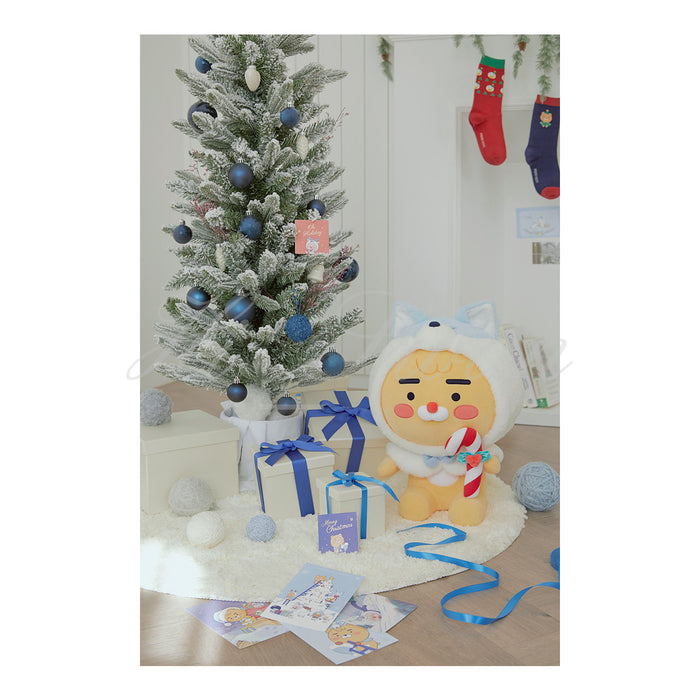 [KAKAO FRIENDS] - White Christmas White Rudolf Glow Soft Plush Toy_Ryan&Apeach