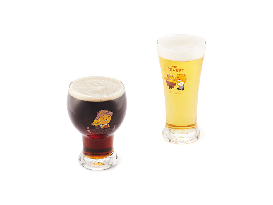 [KAKAO FRIENDS] - Beer Glass 2P Set Ryan & Choonsik OFFICIAL MD