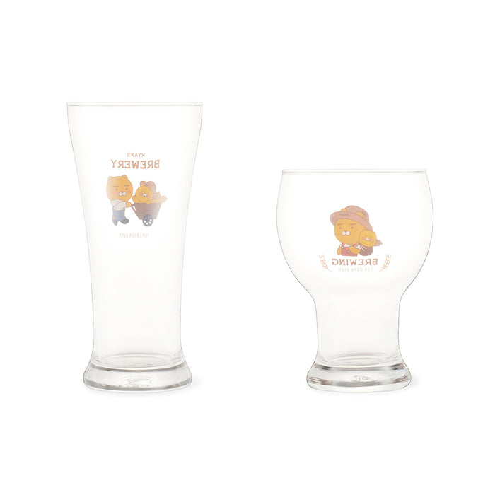 [KAKAO FRIENDS] - Beer Glass 2P Set Ryan & Choonsik OFFICIAL MD