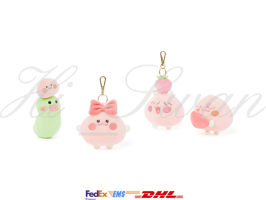 [KAKAO FRIENDS] - Peachfiv Keychain Fur, Pea , Chi OFFICIAL MD