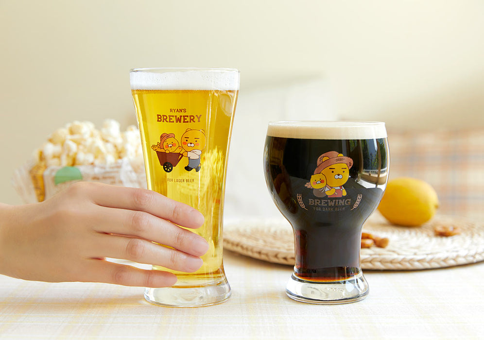 [KAKAO FRIENDS] - Beer Glass 2P Set Ryan & Choonsik OFFICIAL MD