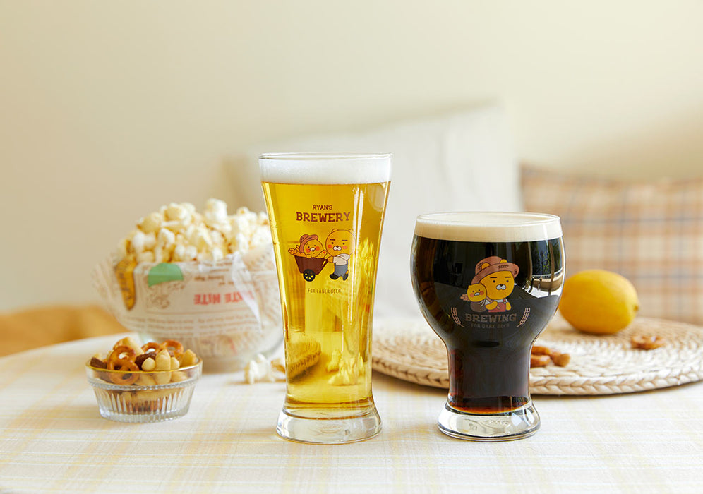 [KAKAO FRIENDS] - Beer Glass 2P Set Ryan & Choonsik OFFICIAL MD