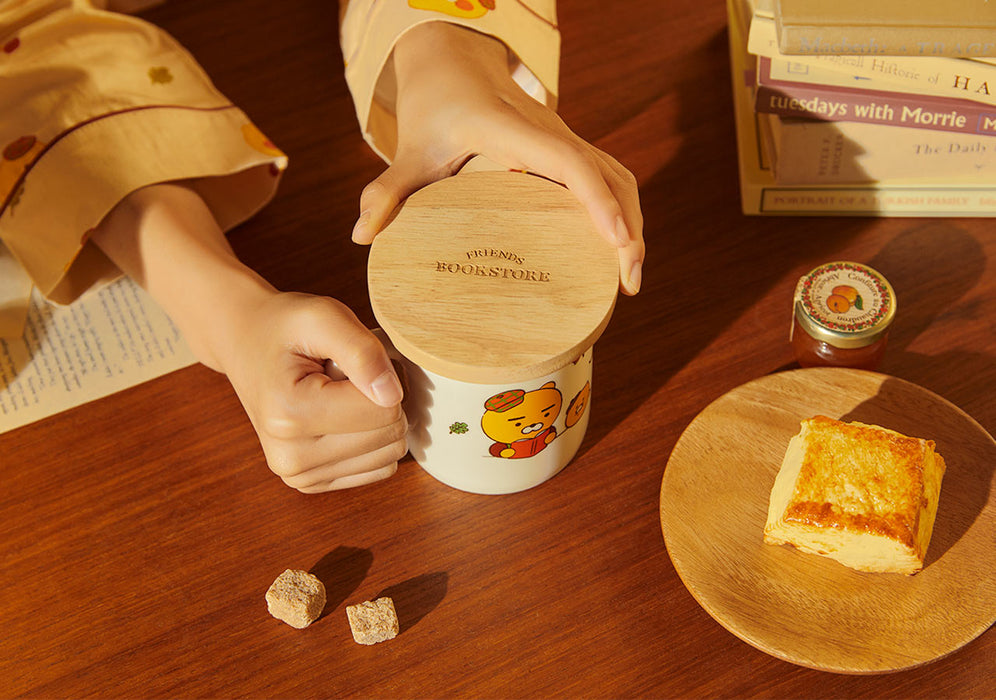 [KAKAO FRIENDS] - Friends Bookstore Wood Lid Mug OFFICIAL MD