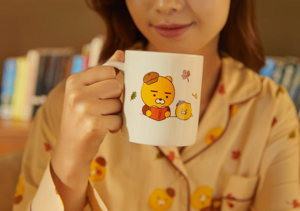 [KAKAO FRIENDS] - Friends Bookstore Wood Lid Mug OFFICIAL MD