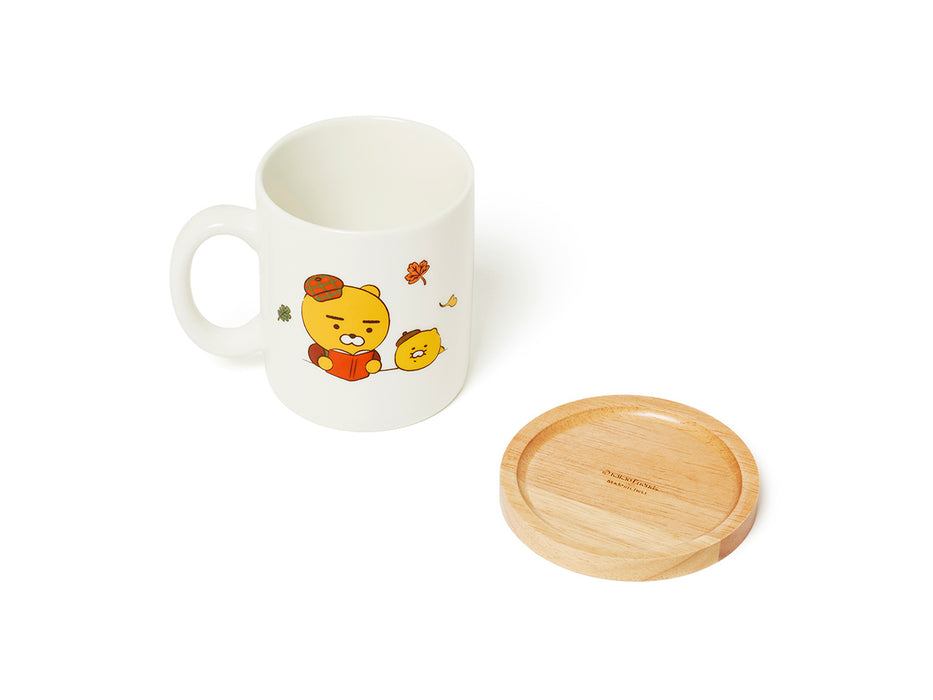 [KAKAO FRIENDS] - Friends Bookstore Wood Lid Mug OFFICIAL MD