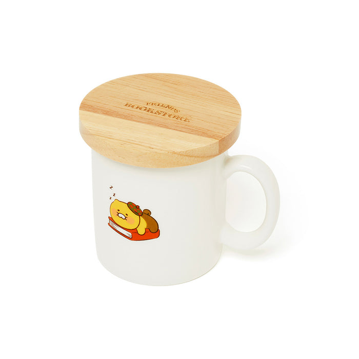 [KAKAO FRIENDS] - Friends Bookstore Wood Lid Mug OFFICIAL MD