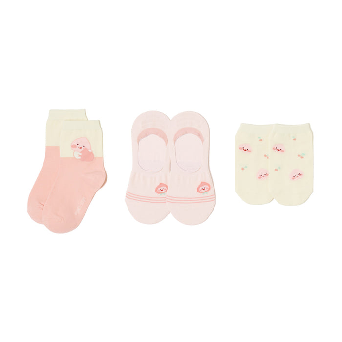 [KAKAO FRIENDS] - Socks Secretary 3P Set RYAN, Apeach OFFICIAL MD