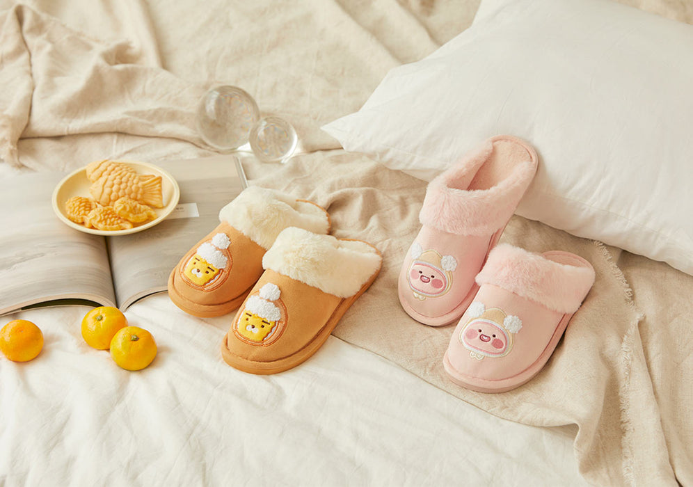 [KAKAO FRIENDS] - Snow Village Fur Slipper Ryan & APEACH OFFICIAL MD