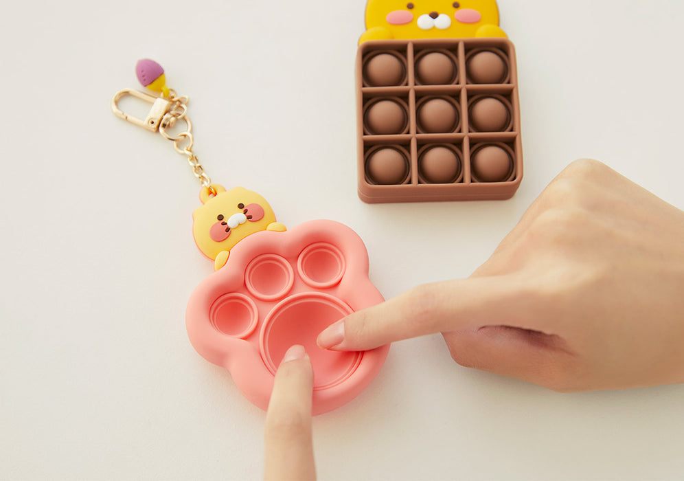 [KAKAO FRIENDS] - Push Pop Keyring Malang Chocolate Ryan, Jelly Choonsik MD