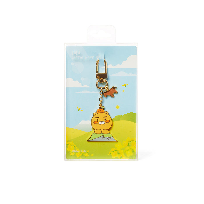 [KAKAO FRIENDS] - Jeju Edition Metal Keyring Ryan, Apeach OFFICIAL MD