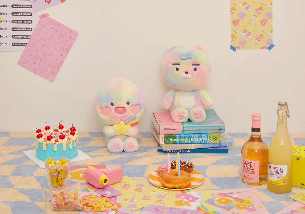 [KAKAO FRIENDS] - Care Bears x Kakaofriends Plush Toy RYAN, APEACH OFFICIAL MD