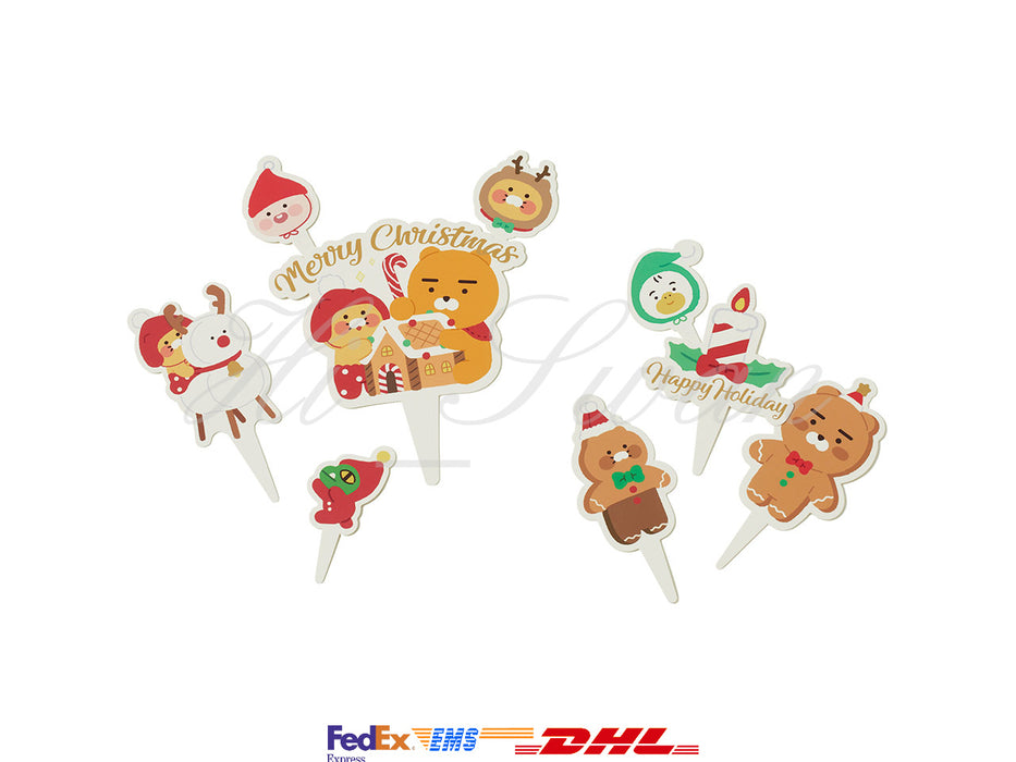 [KAKAO FRIENDS] My Christmas Cookies Cake Topper Set OFFICIAL MD