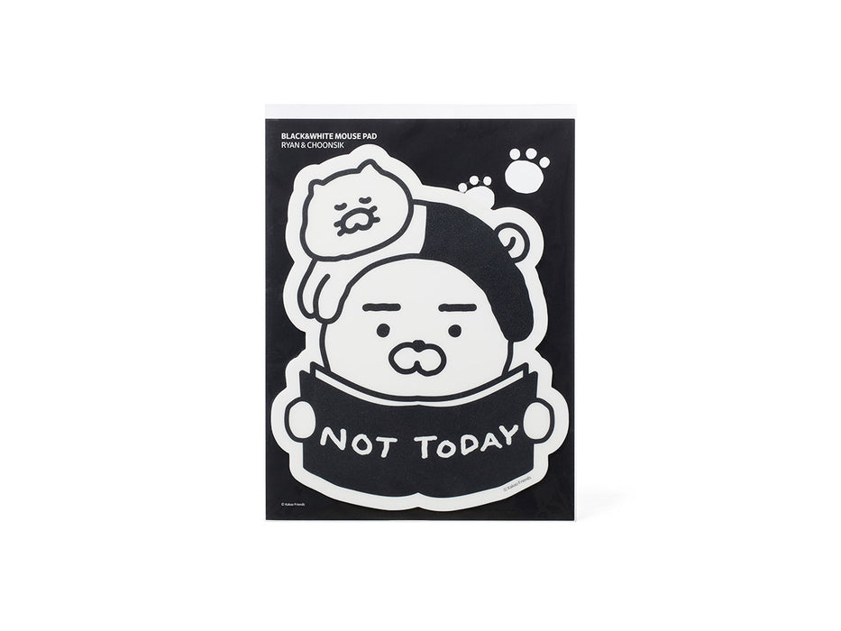 [KAKAO FRIENDS] Black & White Mouse Pad - Ryan & Choonsik OFFICIAL MD