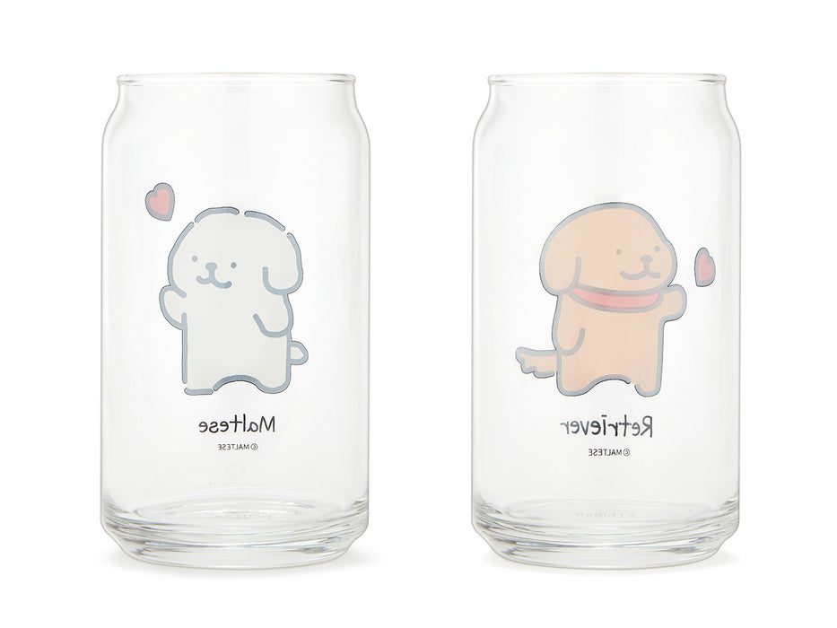 [KAKAO FRIENDS] Maltese Can Glass Set OFFICIAL MD