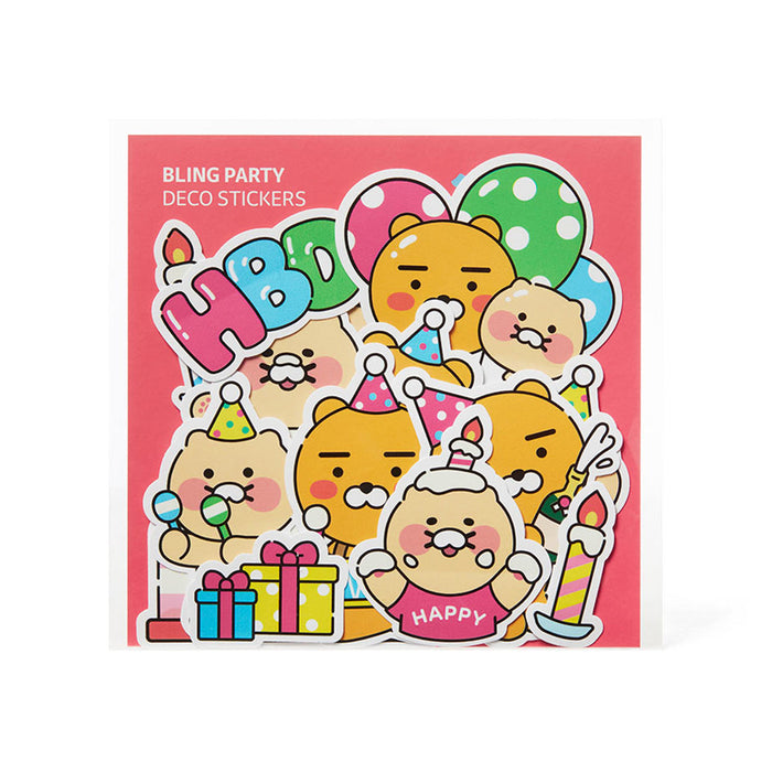 [KAKAO FRIENDS] Choonsik & Ryan Bling Party HBD Deco Stickers 14P OFFICIAL MD