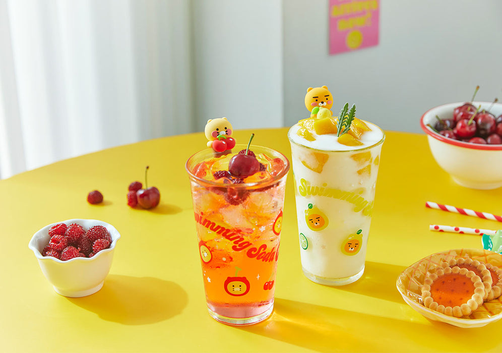 KAKAO FRIENDS] SODA CITY Cherry Figure Glass Cup Set OFFICIAL MD