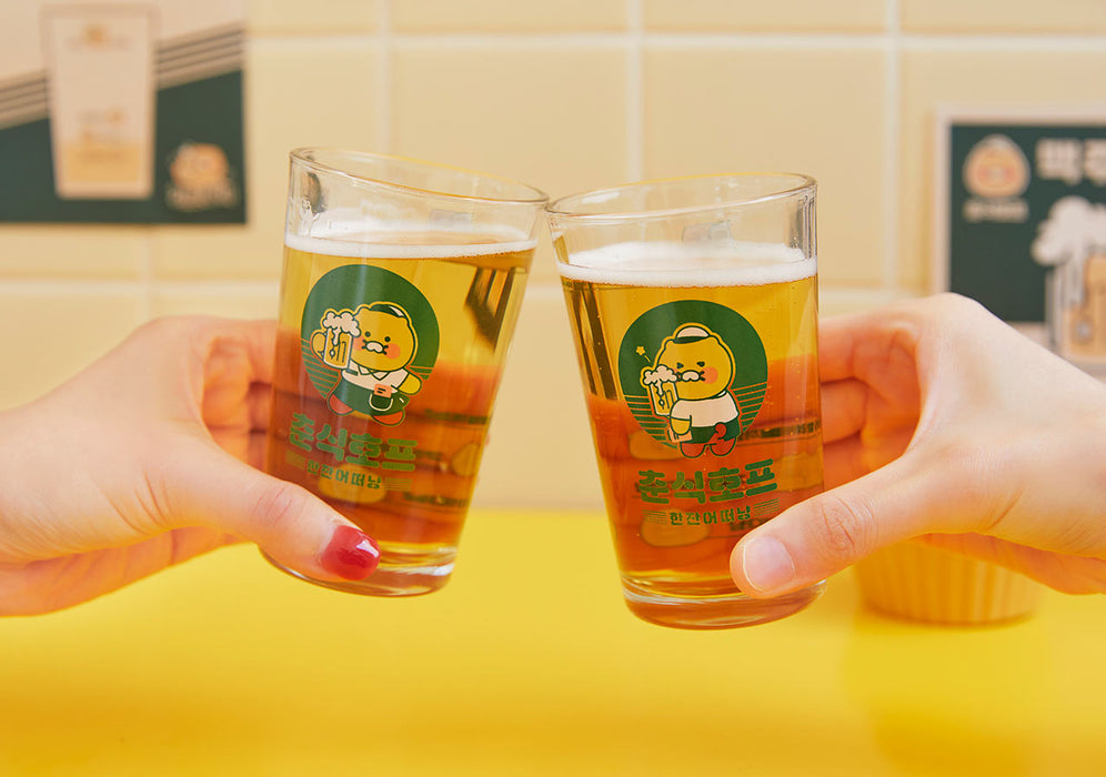 [KAKAO FRIENDS] CHOOSIK PUB Soju and Beer Glass Cup 2P Set OFFICIAL MD