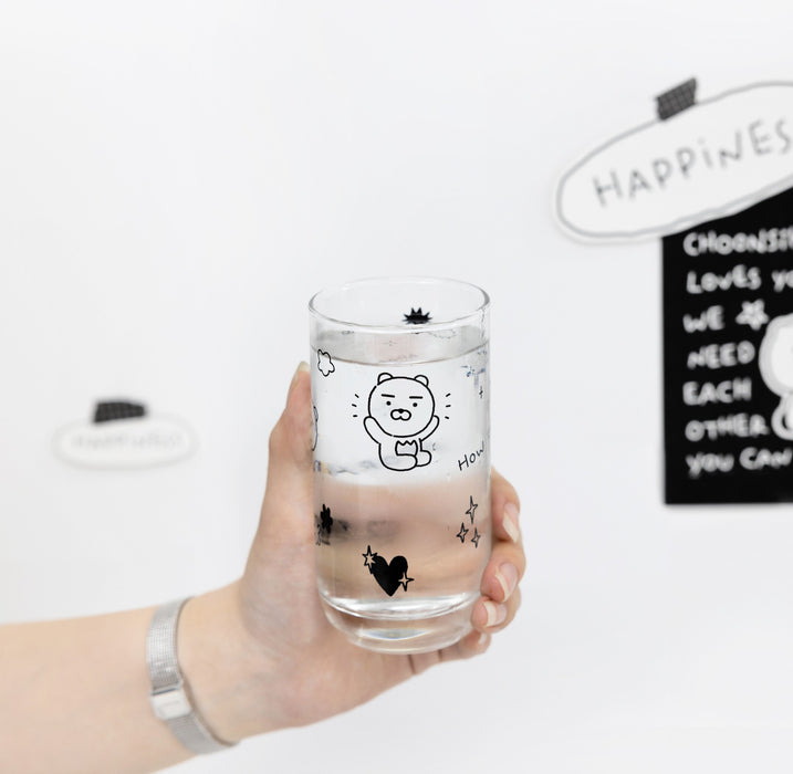 Kakao Friends Doodle Doodle Glass Cup 2p Set Official Md Hiswan 2246
