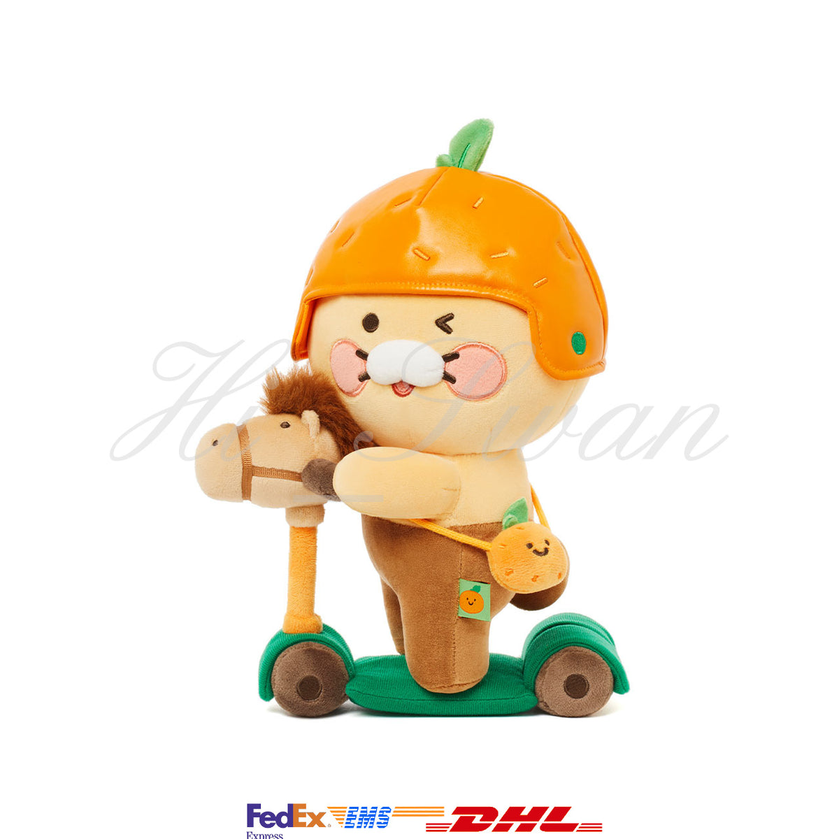 Kakao Friends Friends In Jeju Choonsik Scooter Plush Doll Official M Hiswan 1188
