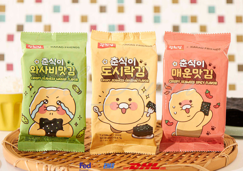 [KAKAO FRIENDS] X KWANG CHEON KIM Choonsik Seasoned Seaweed OFFICIAL MD