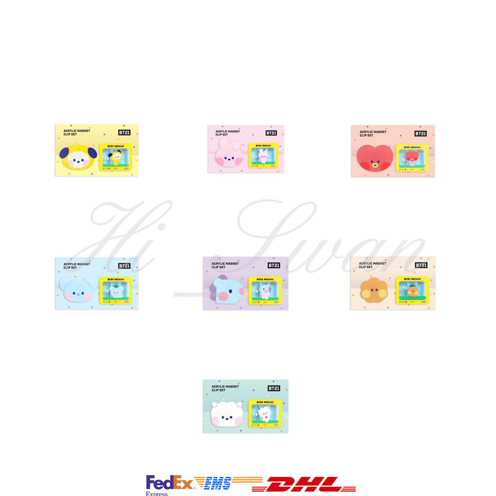 [BT21] Minini Acrylic Magnet Clip Set OFFICIAL MD