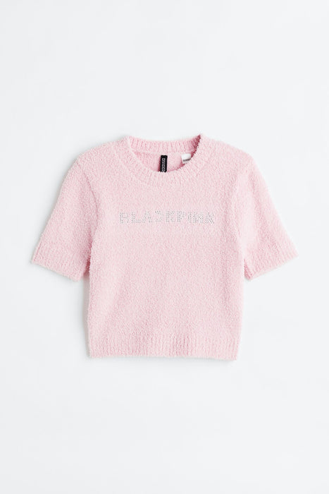 [BLACKPINK] H&M BLACKPINK MERCH Cropped Knit Top 1118632002