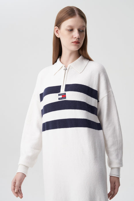 [TWICE] - TOMMY JEANS X NAYEON'S PICK STRIPE HALF ZIP UP DRESS T32C7WOP44TWT2YBL