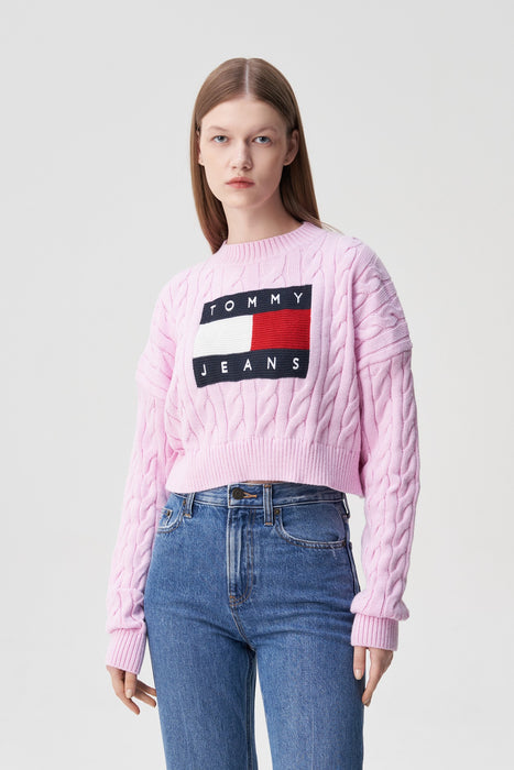 [TWICE] - TOMMY JEANS X NAYEON'S PICK BOXY CENTER FLAG SWEATER T32C7KTO34TWT1TOB