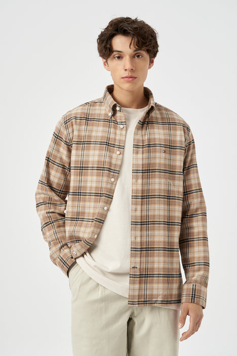 [STRAY KIDS]  X TOMMY HILFIGER Brushed Tartan Shirt T12D7WSH400MT10M7