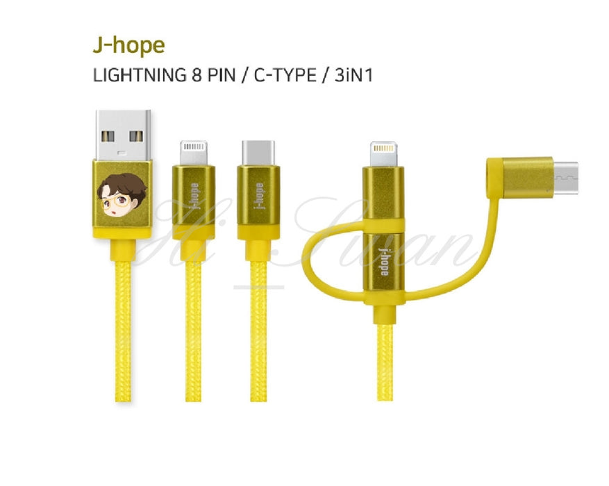 [BTS] - BTS X TINYTAN BTS GOODS CHARACTER USB CABLE Authentic Goods