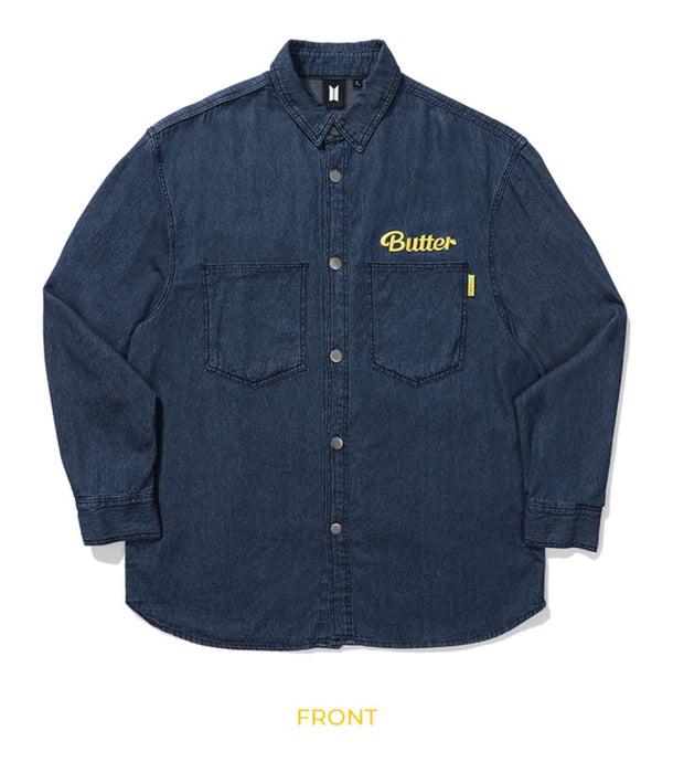 [BTS] - BTS I wanna dance  'Butter' OFFICIAL MERCH Denim Shirt