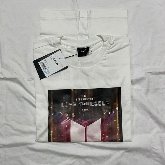 [BTS] -BTS WORLD TOUR LOVE YOURSELF IN SEOUL T-SHIRT WHITE OFFICIAL MD