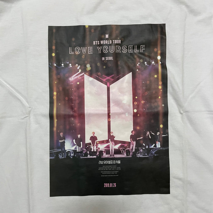 [BTS] -BTS WORLD TOUR LOVE YOURSELF IN SEOUL T-SHIRT WHITE OFFICIAL MD