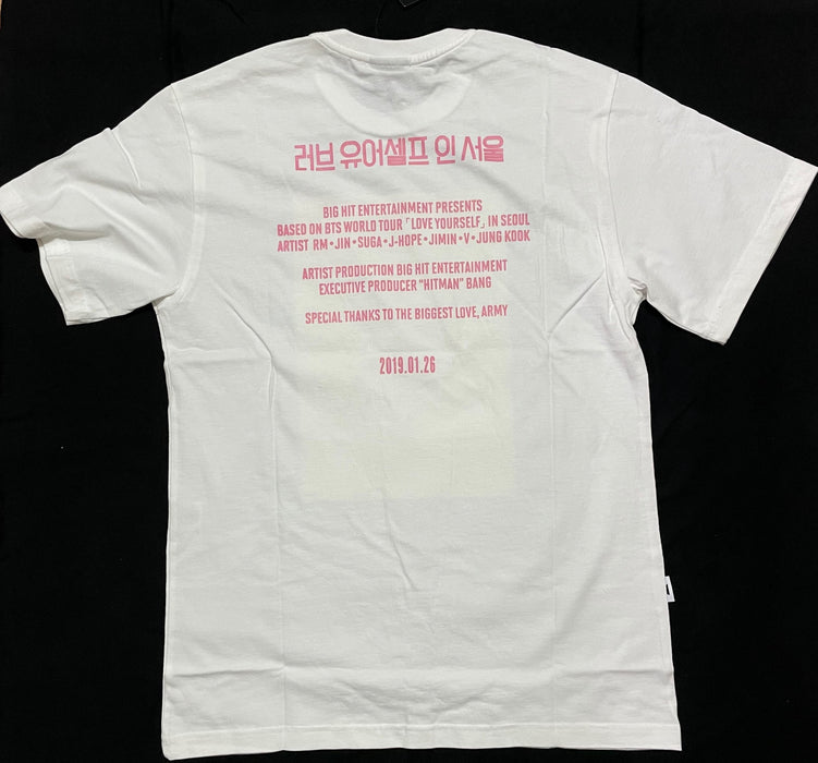 [BTS] -BTS WORLD TOUR LOVE YOURSELF IN SEOUL T-SHIRT WHITE OFFICIAL MD