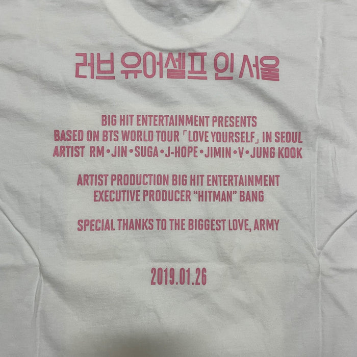 [BTS] -BTS WORLD TOUR LOVE YOURSELF IN SEOUL T-SHIRT WHITE OFFICIAL MD