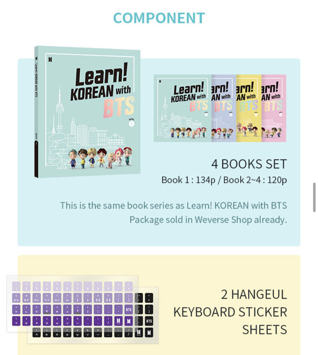 [BTS] - LEARN! KOREAN WITH BTS BOOK ONLY PACKAGE OFFICIAL MD