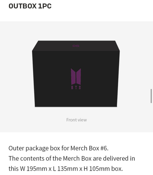 [BTS] - BTS ARMY MEMBERSHIP: MERCH PACK Box #6 OFFICIAL MD