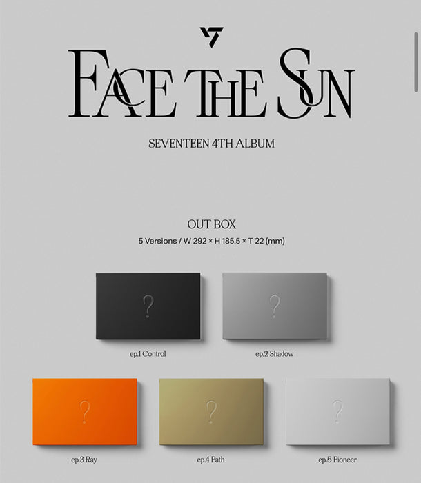 [SEVENTEEN] - 4TH ALBUM 'FACE THE SUN' SET + BENEFIT OFFICIAL MD