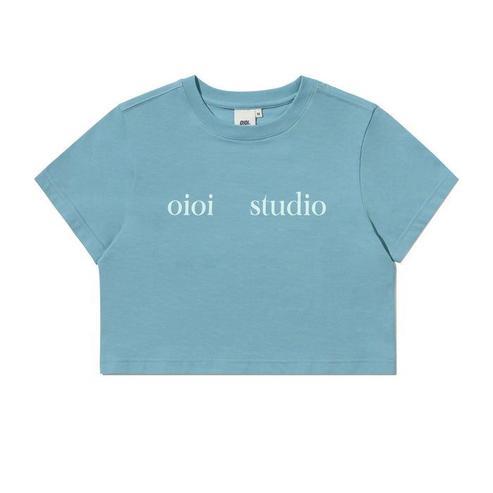 [NEW JEANS] X OIOI LAYERED LOGO CROP T-SHIRT OI1C2ETS33 OFFICIAL MD