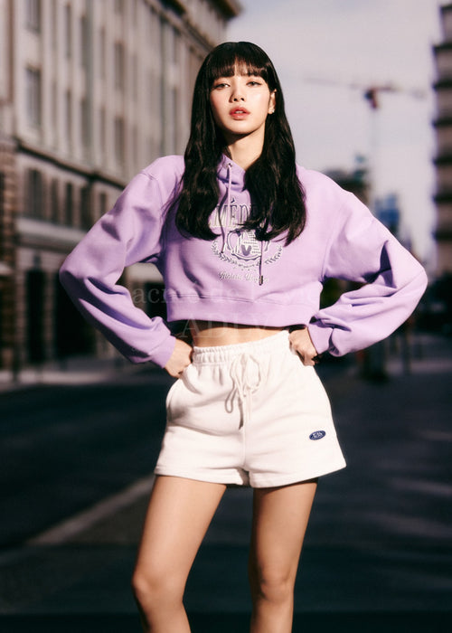 [BLACKPINK] ADLV A LOGO GRADATION CROP HOODIE OFFICIAL MD