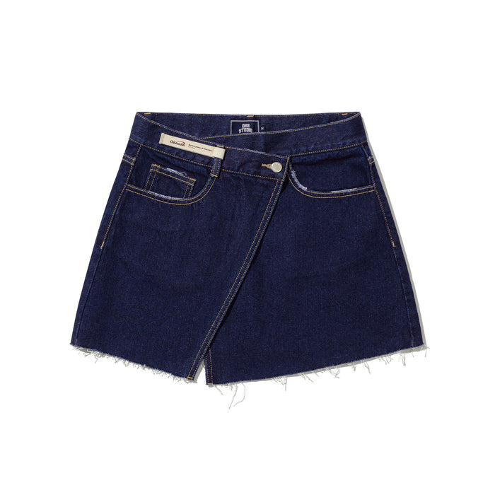 [NEW JEANS] X OIOI RAW EDGE WRAP SKIRT OI1C2MSK30 OFFICIAL MD