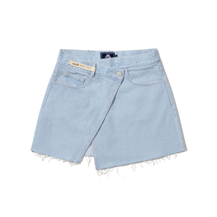 [NEW JEANS] X OIOI RAW EDGE WRAP SKIRT OI1C2MSK30 OFFICIAL MD