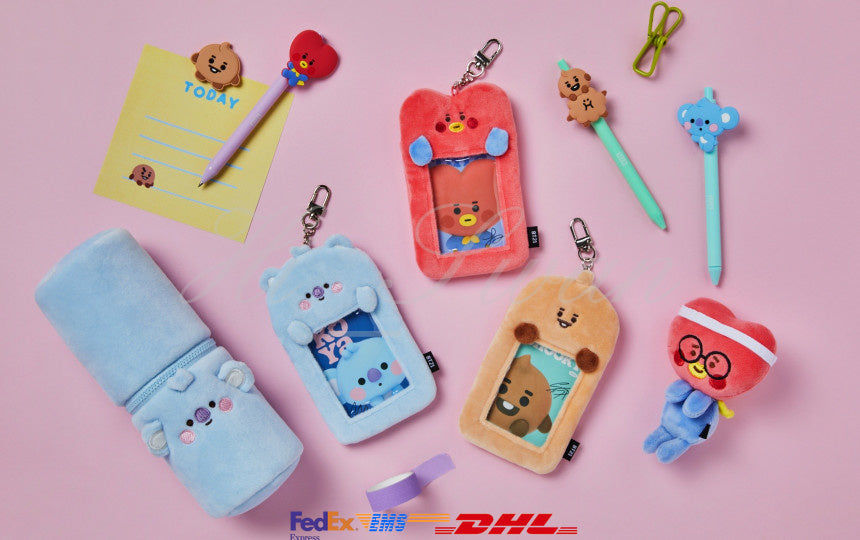 [BT21] - Line Friends BT21 BABY Study With Me Photo Card Holder Key Ring