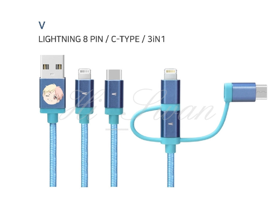 [BTS] - BTS X TINYTAN BTS GOODS CHARACTER USB CABLE Authentic Goods